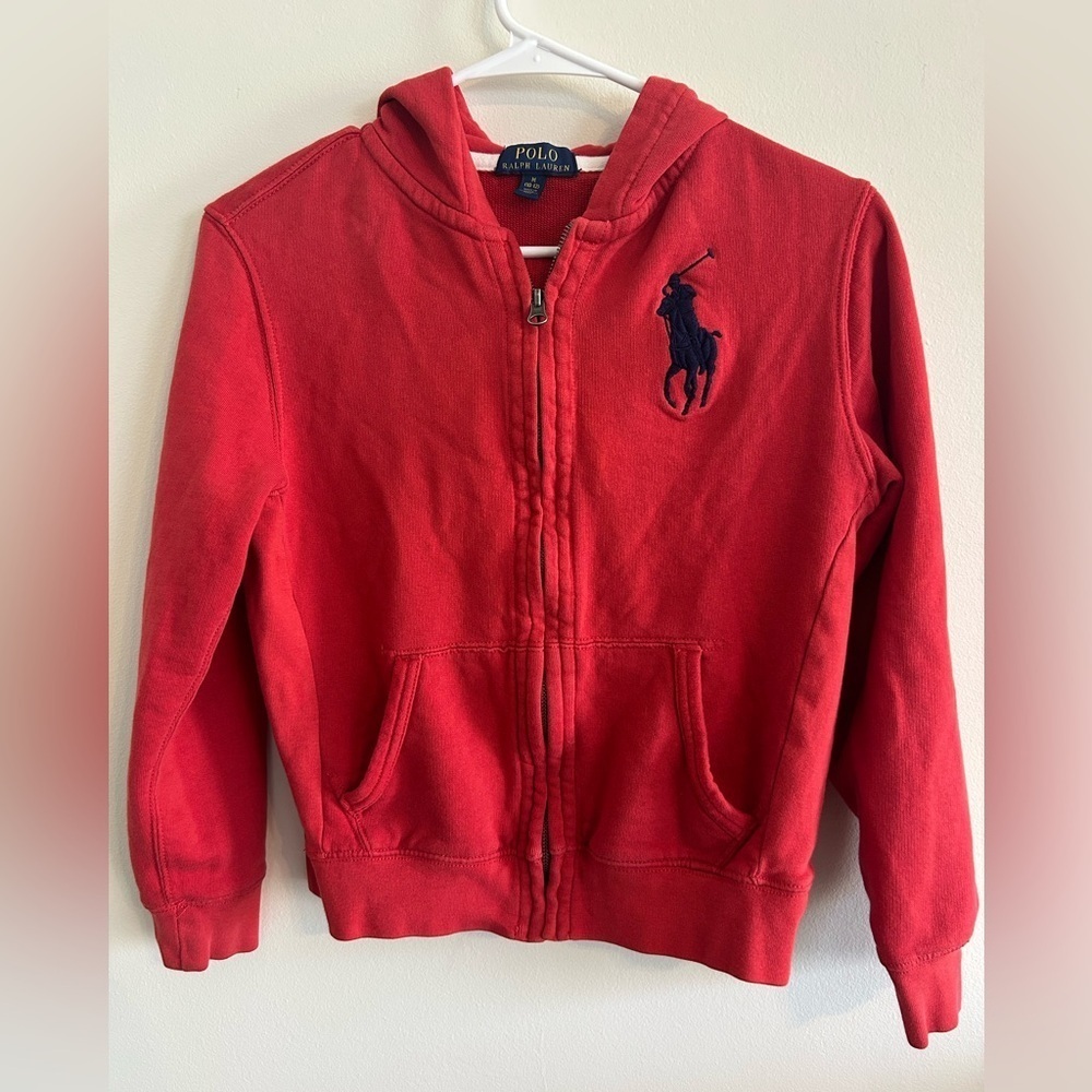 Polo by Ralph Lauren Kids Classic Red Zip-Up Hoodie